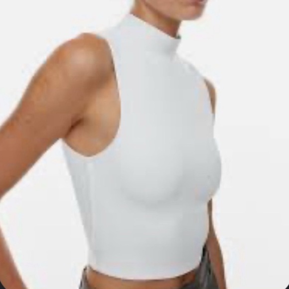 Aritzia Babaton Countour mockneck Tank White Size XS - Picture 2 of 5